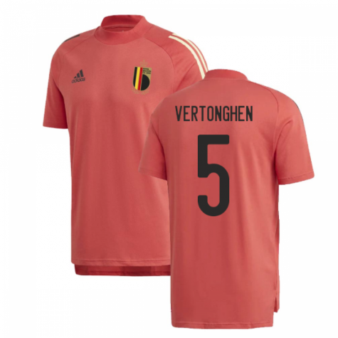 2020-2021 Belgium Adidas Training Tee (Red) (VERTONGHEN 5)