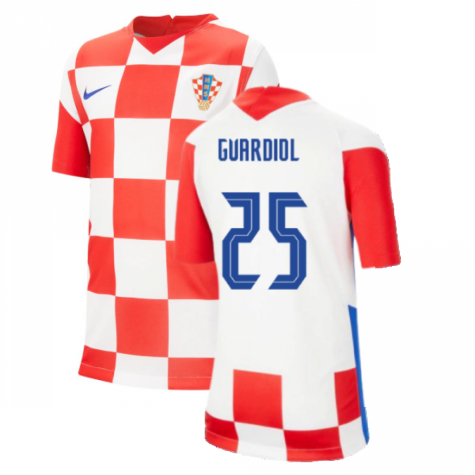 مكان الخصر 2020-2021 Croatia Home Nike Football Shirt (Kids) (GVARDIOL 25) مكان الخصر