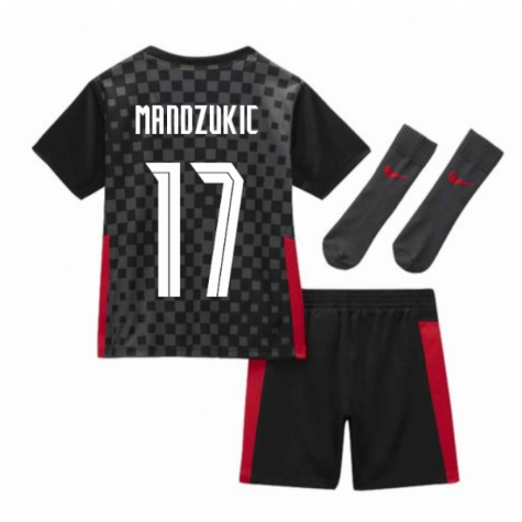 2020-2021 Croatia Little Boys Away Mini Kit (MANDZUKIC 17)