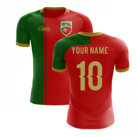 2025-2026 Portugal Flag Home Concept Football Shirt (Your Name) -Kids