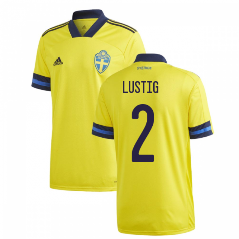 2020-2021 Sweden Home Adidas Football Shirt (LUSTIG 2)