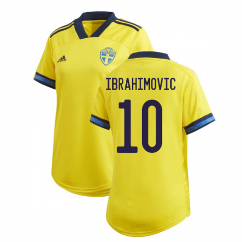 2020-2021 Sweden Home Adidas Womens Shirt (IBRAHIMOVIC 10)