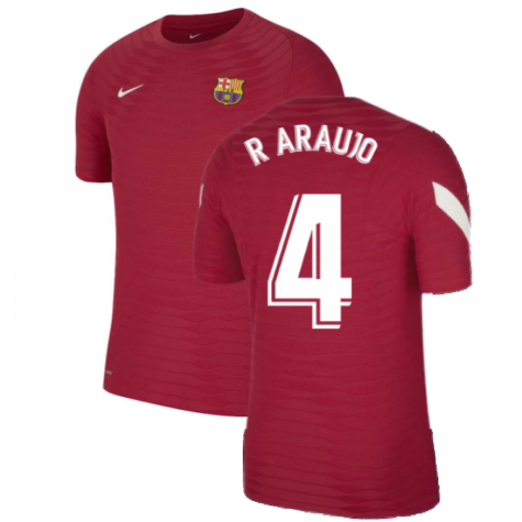 2021-2022 Barcelona Elite Training Shirt (Red) (R ARAUJO 4)