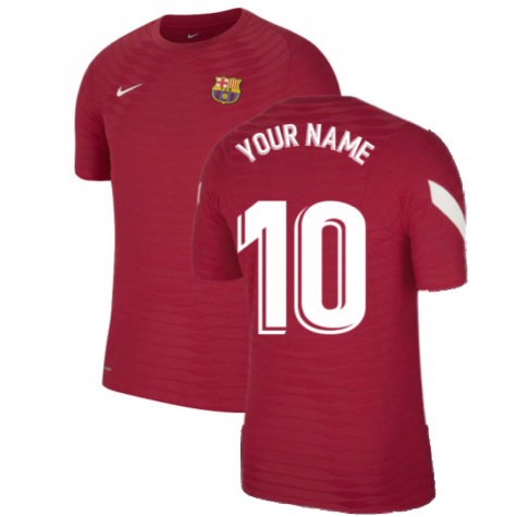 2021-2022 Barcelona Elite Training Shirt (Red) (Your Name)