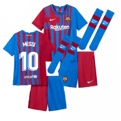 2021-2022 Barcelona Little Home Kit (MESSI 10) [CV8268-428-219189] €84.25 Teamzo.com