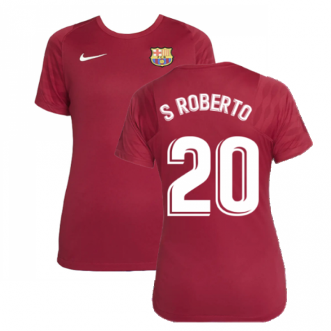 2021-2022 Barcelona Training Shirt (Noble Red) - Womens (S ROBERTO 20)