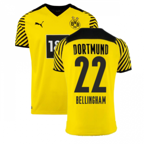 2021-2022 Borussia Dortmund Home Shirt (Kids) (BELLINGHAM 22)