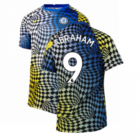 2021-2022 Chelsea Dry Pre-Match Training Shirt (Blue) (ABRAHAM 9)