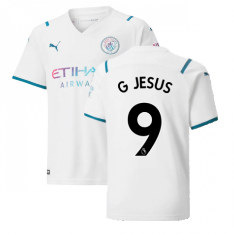 2021-2022 Man City Away Shirt (Kids) (G JESUS 9)
