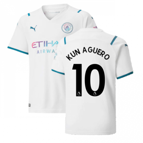 2021-2022 Man City Away Shirt (Kids) (KUN AGUERO 10)