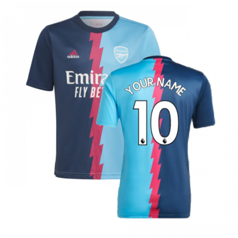 2022-2023 Arsenal Pre-Match Jersey (Blue) (Your Name)