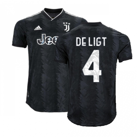 2022-2023 Juventus Authentic Away Shirt (DE LIGT 4)