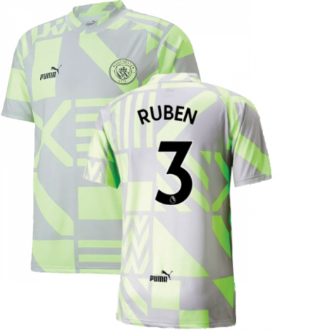 2022-2023 Man City Pre-Match Jersey (Grey Violet) (RUBEN 3)