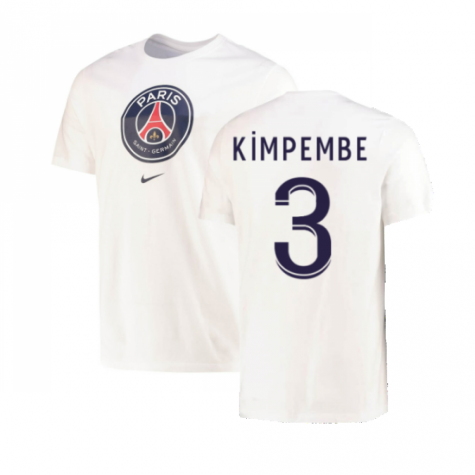 2022-2023 PSG Crest Tee (White) (KIMPEMBE 3)