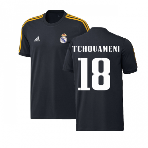 2022-2023 Real Madrid DNA 3S Tee (Navy) (TCHOUAMENI 18)
