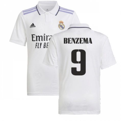 2022-2023 Real Madrid Home Shirt (Kids) (BENZEMA 9)