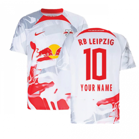 2022-2023 Red Bull Leipzig Home Shirt (White) - Kids (Your Name)