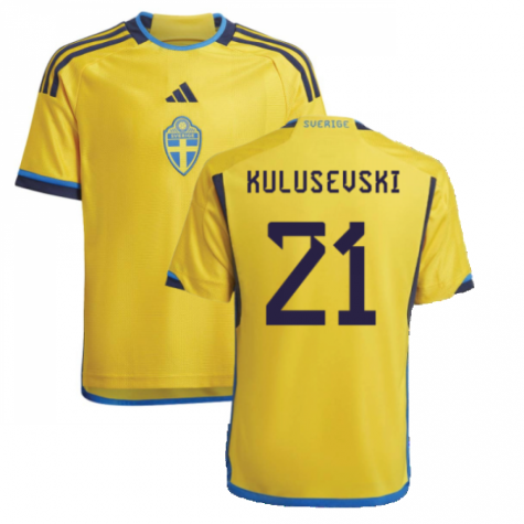 2022-2023 Sweden Home Shirt (Kids) (KULUSEVSKI 21)