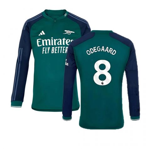 2023-2024 Arsenal Long Sleeve Third Shirt (Odegaard 8)