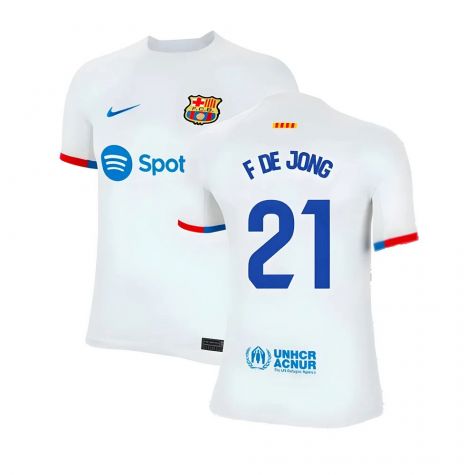 2023-2024 Barcelona Away Shirt (Kids) (F De Jong 21)