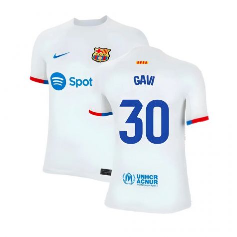 2023-2024 Barcelona Away Shirt (Kids) (Gavi 30)