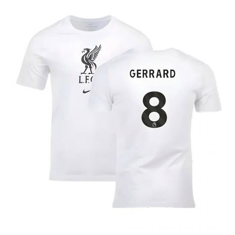 2023-2024 Liverpool Crest Tee (White) (Gerrard 8)