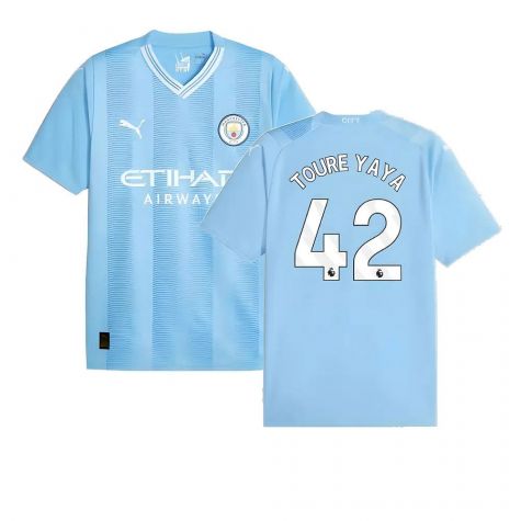 2023-2024 Man City Home Shirt (TOURE YAYA 42)