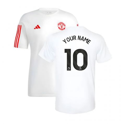 2023-2024 Man Utd Training Tee (White) (Your Name)