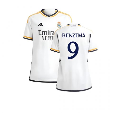 2023-2024 Real Madrid Home Shirt (Kids) (Benzema 9)