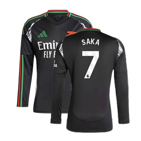 2024-2025 Arsenal Away Long Sleeve Shirt (Saka 7)
