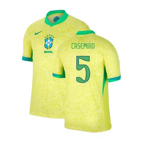 2024-2025 Brazil Home Shirt (Casemiro 5)