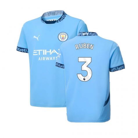 2024-2025 Man City Home Shirt (Kids) (Ruben 3)