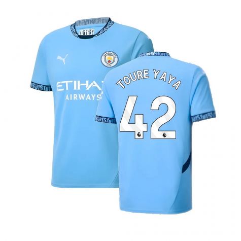 2024-2025 Man City Home Shirt (Toure Yaya 42)
