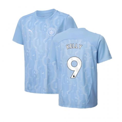 2024-2025 Man City Prematch SS Shirt (Light Blue) - Kids (Kelly 9)