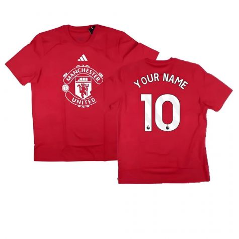 2024-2025 Man Utd DNA Graphic Tee (Red) (Your Name)