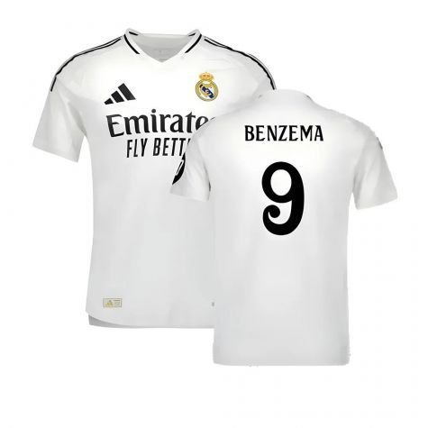 2024-2025 Real Madrid Authentic Home Shirt (Benzema 9)