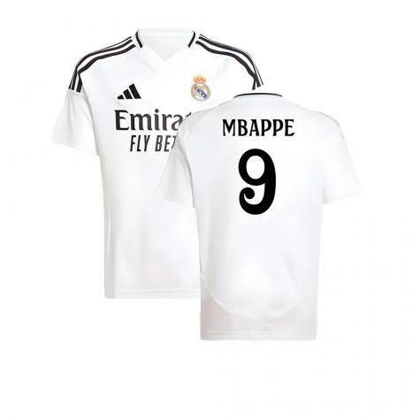 2024-2025 Real Madrid Home Shirt (Kids) (Mbappe 9)