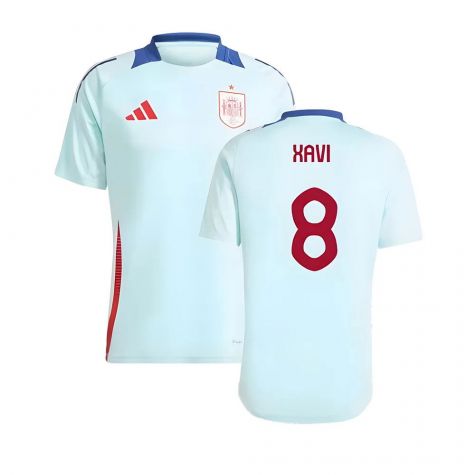 2024-2025 Spain Training Jersey (Halo Mint) (Xavi 8)