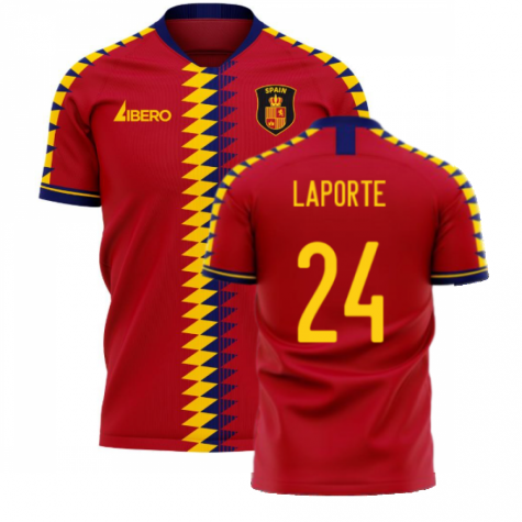 Spain 2025-2026 Home Concept Football Kit (Libero) (LAPORTE 24)
