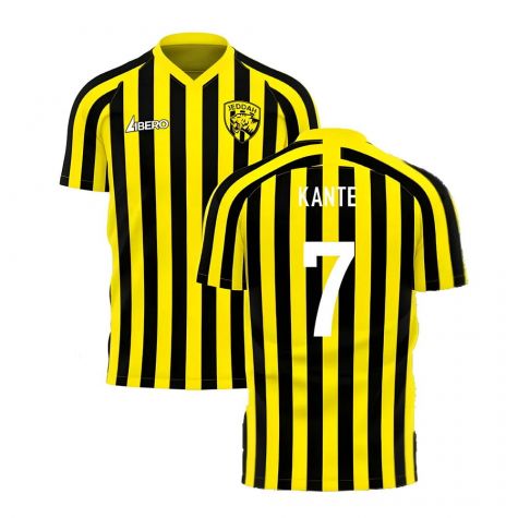 Al-Ittihad 2023-2024 Stripe Home Concept Football Kit (Libero) (Benzema 9)