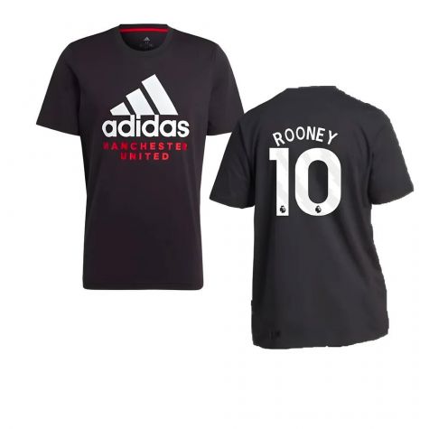 2023-2024 Man Utd DNA Graphic Tee (Black) (Rooney 10)