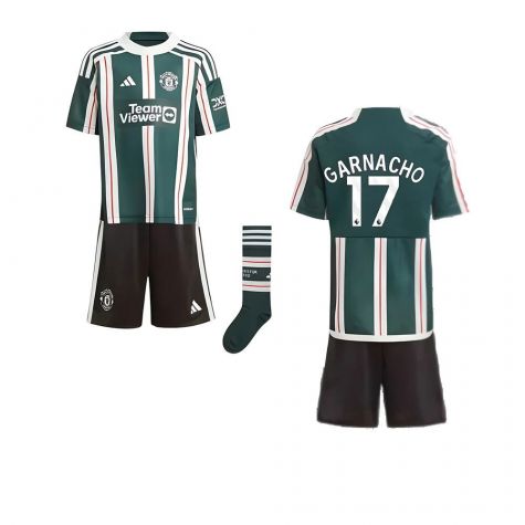 2023-2024 Man Utd Away Mini Kit (Garnacho 49)