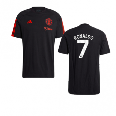 2023-2024 Man Utd Training Tee (Black) (Ronaldo 7)