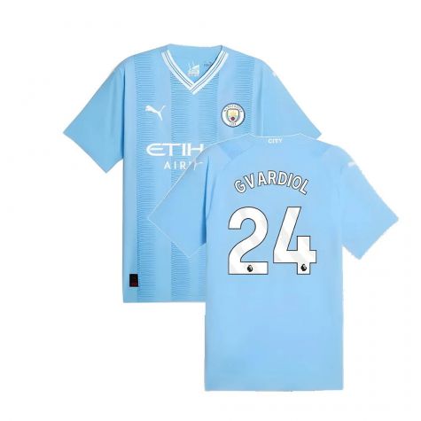 2023-2024 Man City Authentic Home Shirt (AKANJI 25)
