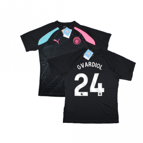 2023-2024 Man City Pre-Match Jersey (Dark Navy) (AKANJI 25)