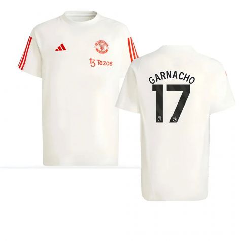 2023-2024 Man Utd Training Tee (White) - Kids (Antony 21)