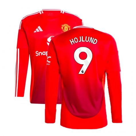 2024-2025 Man Utd Long Sleeve Home Shirt (Hojlund 11)