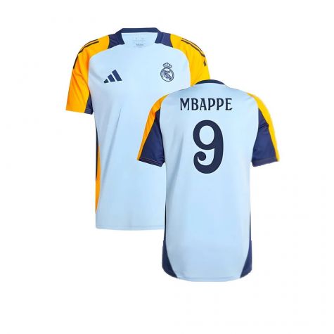 2024-2025 Real Madrid Training Shirt (Glow Blue) (Alaba 4)