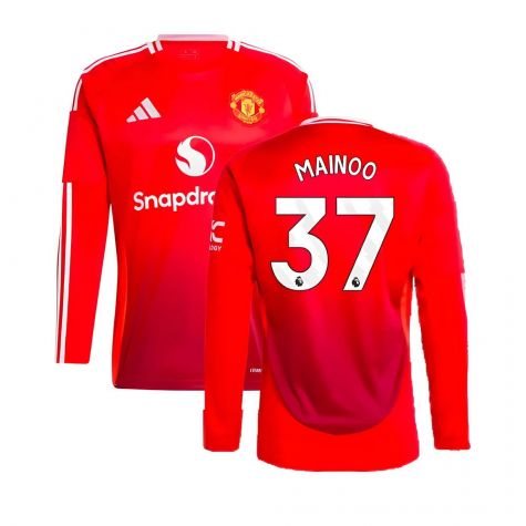 2024-2025 Man Utd Long Sleeve Home Shirt (Antony 21)