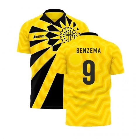 Al-Ittihad 2020-2021 Home Concept Football Kit (Libero) (Benzema 9)